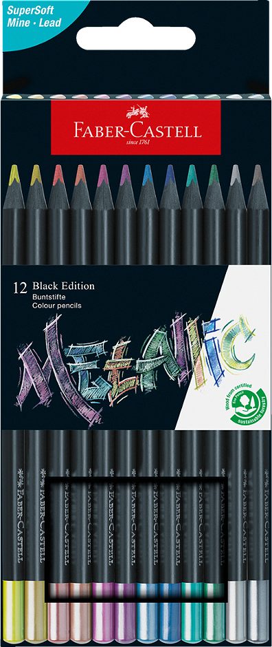 Faber Castell Farbstifte Black Edition 12 Farben