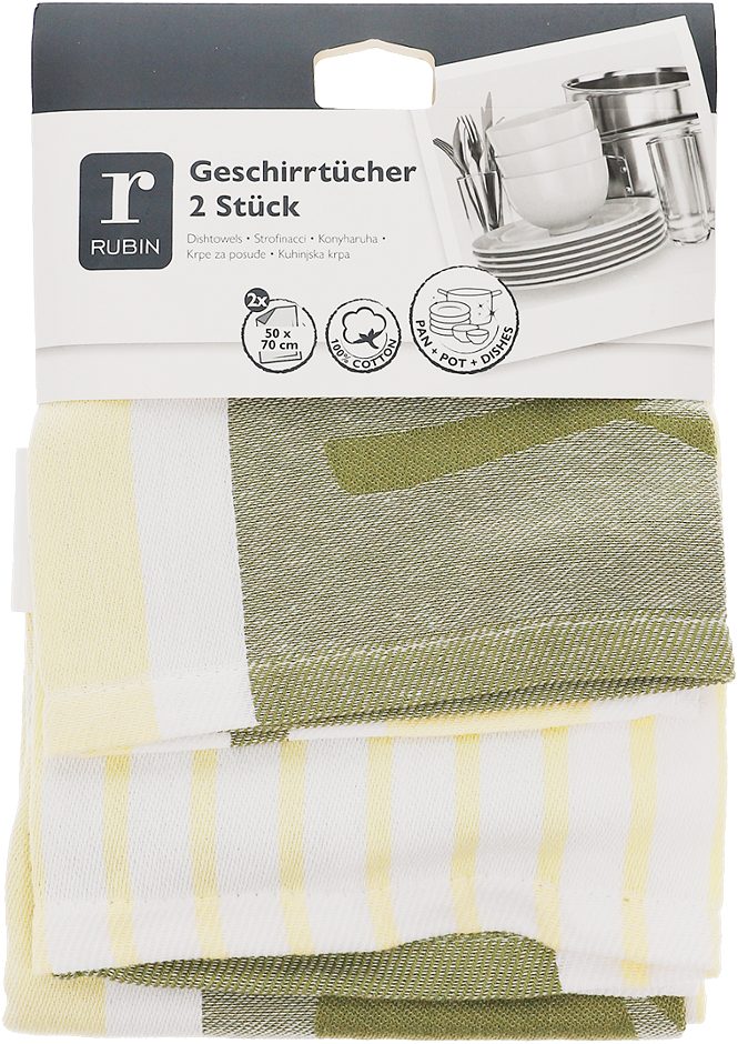 RUBIN Geschirrtuch Jaquard grün