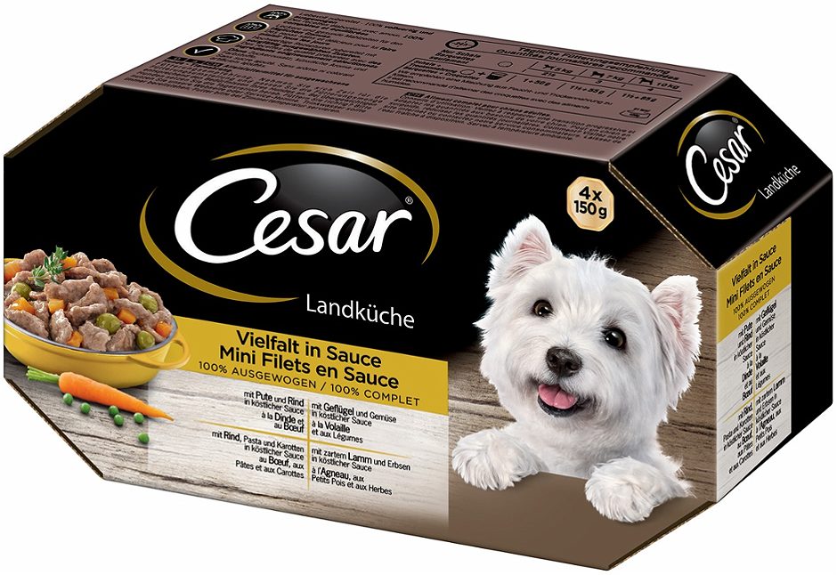 Cesar Hundenahrung Landküche 4x150g 600 G