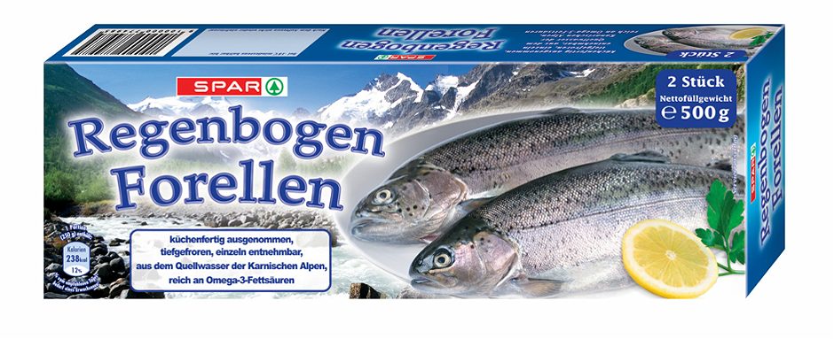 SPAR Regenbogen Forellen tiefgekühlt 2 Stück 500 G