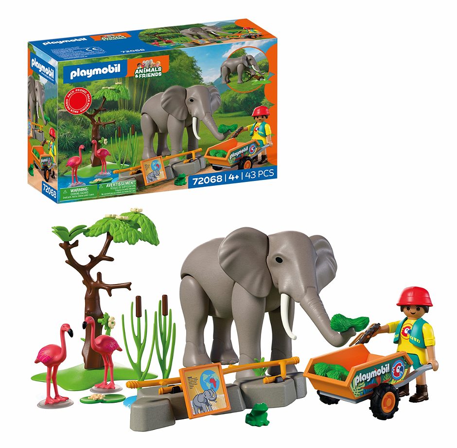 Playmobil Elefant mit Tierpfleger 72068