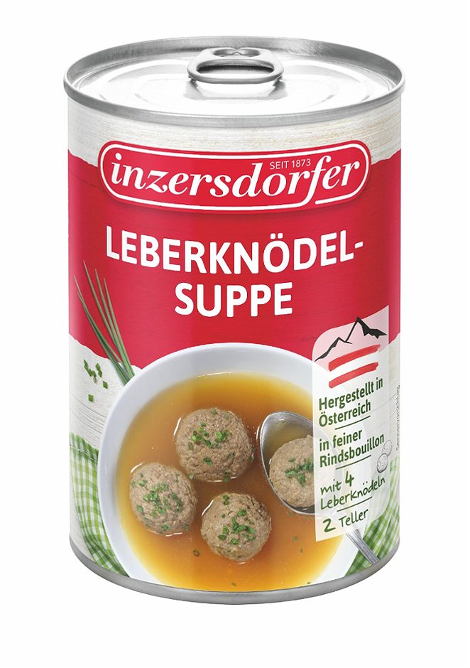 Inzersdorfer Suppentopf Leberknödelsuppe mit 4 Knödeln 400 G