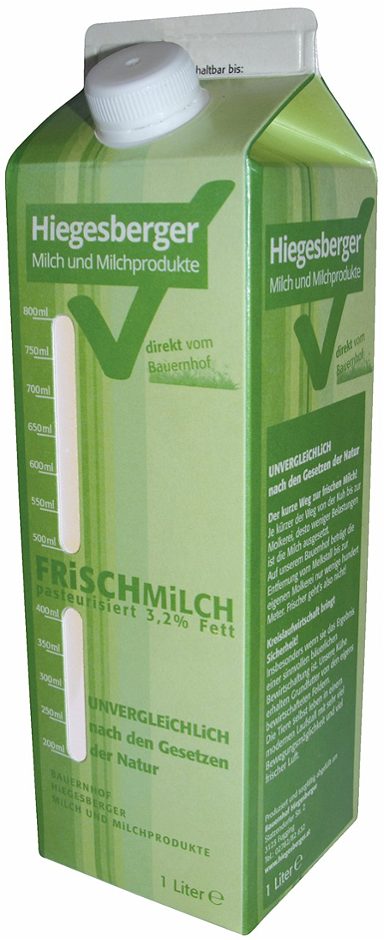 Hiegesberger Milch 3,2% Fett 1 L EINWEG ohne Pfand