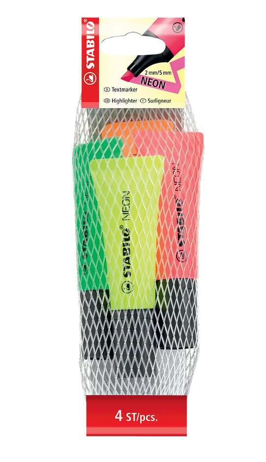 STABILO Textmarker Neon 4 Farben