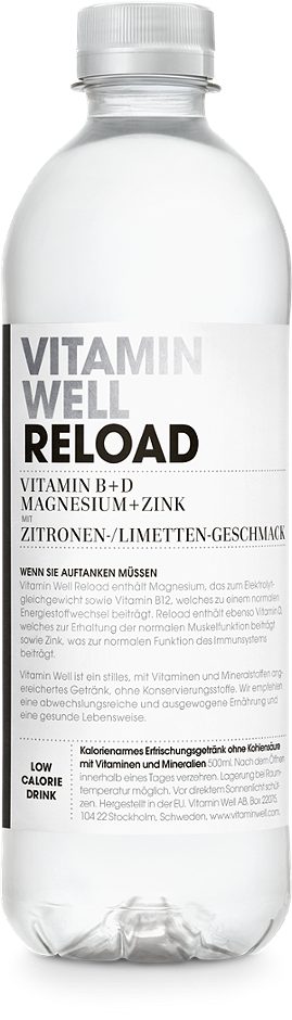 Vitamin Well Reload Zitronen-/ Limetten-Geschmack 0,5 L EINWEG mit Pfand