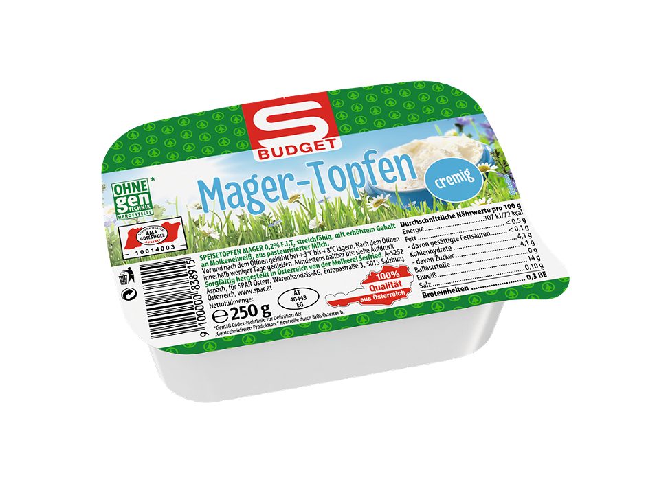S-BUDGET Mager-Topfen 250 G