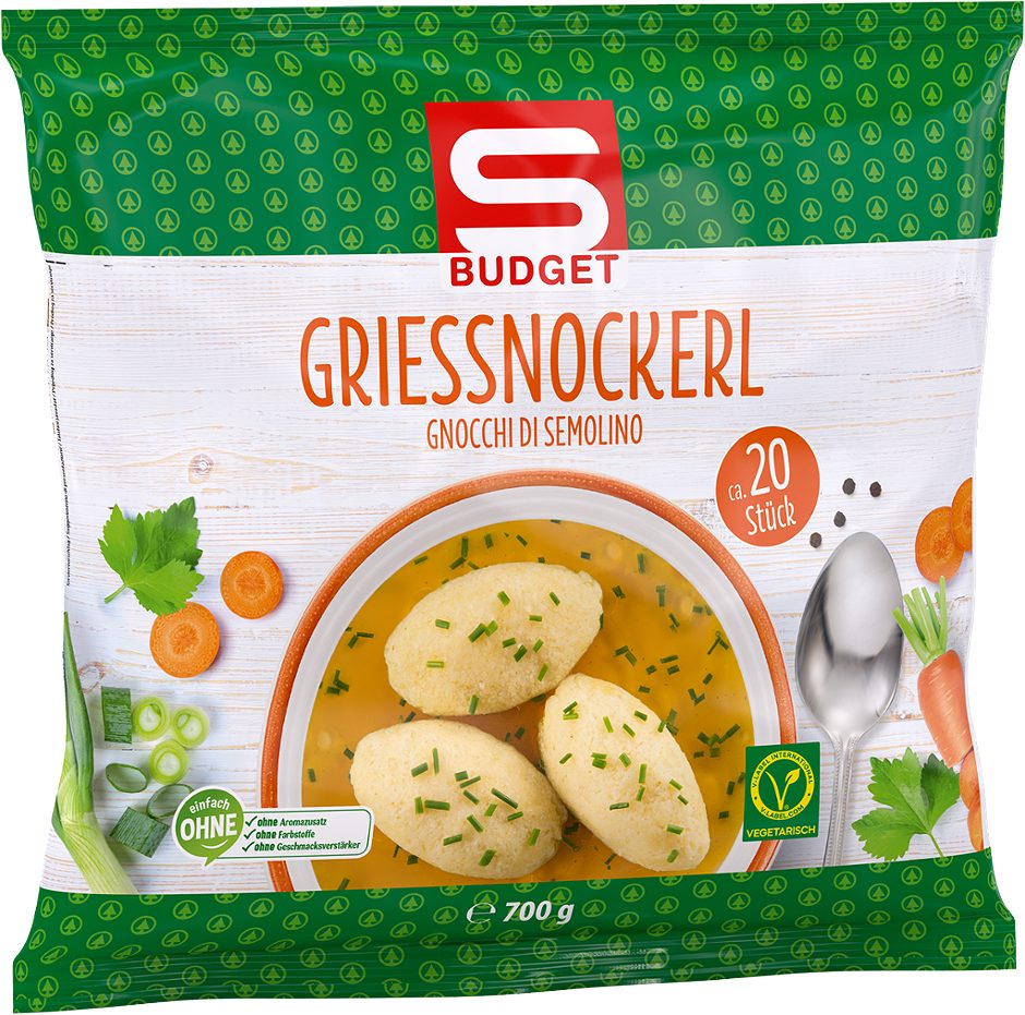 S-BUDGET Grießnockerl ca. 20 Stück 700 G