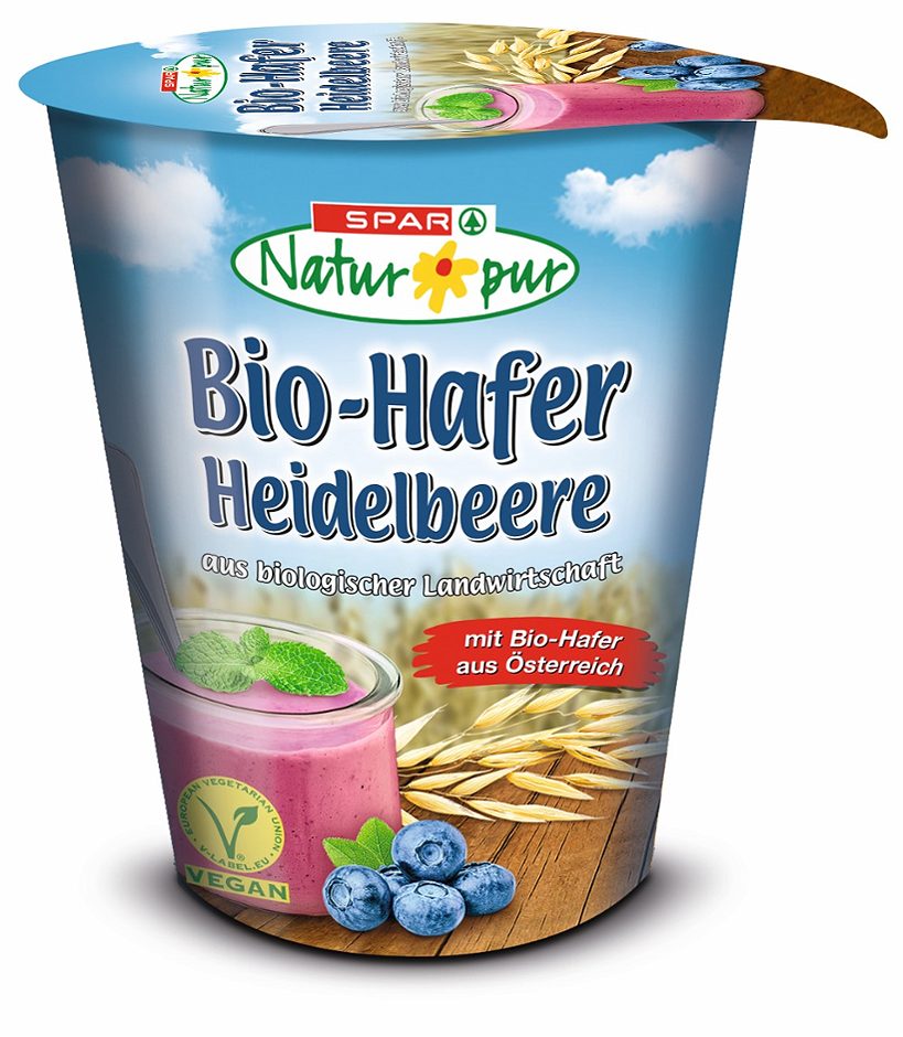 SPAR Natur*pur Bio-Hafer Heidelbeere 400 G EINWEG ohne Pfand