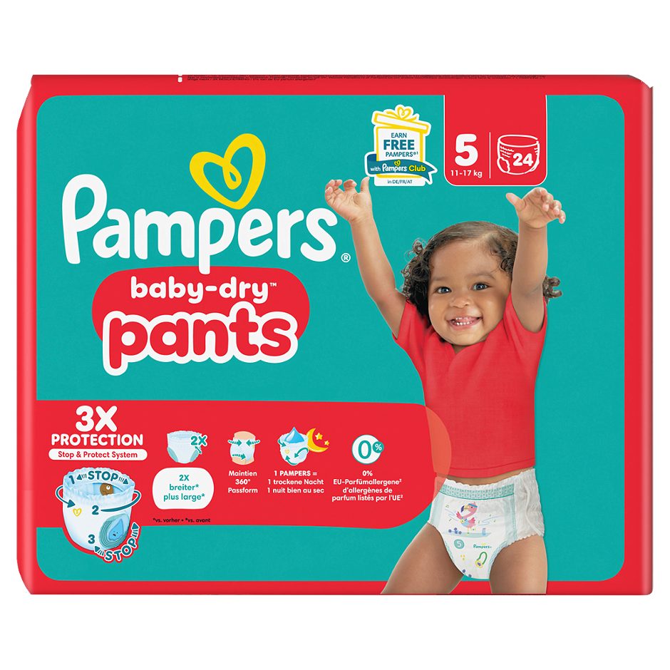 Pampers baby-dry Pants Gr.5 / 11-17kg 24 Stück