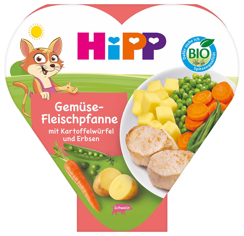 Hipp Gemüse-Fleischpfanne mit Kartoffelwürfel & Erbsen 250 G