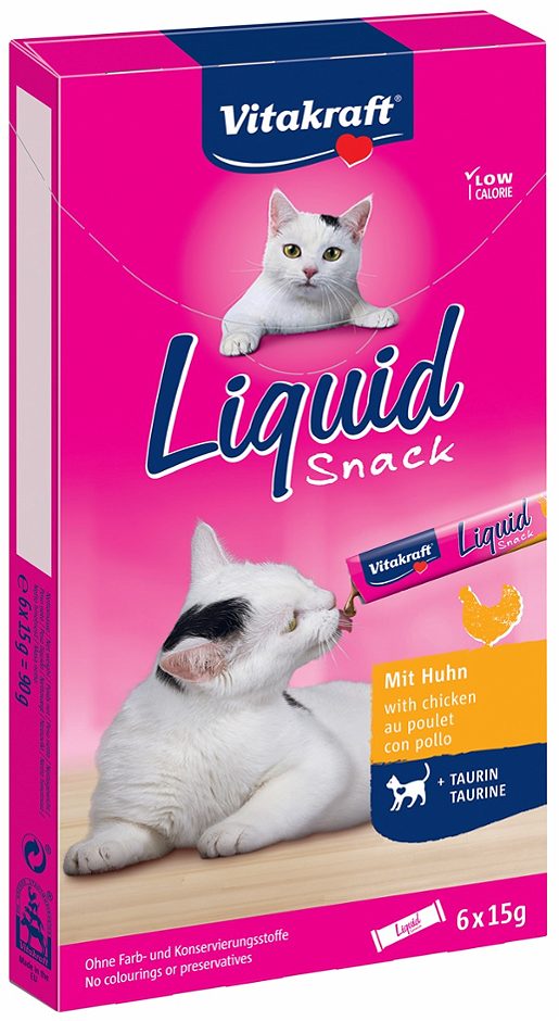 Vitakraft Cat Liquid-Snack Katzensnack Huhn 6 Stück 90 G