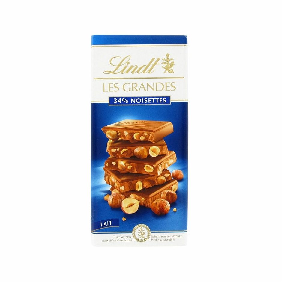 Lindt Les Grandes Tafelschokolade Milch Haselnuss 150 G
