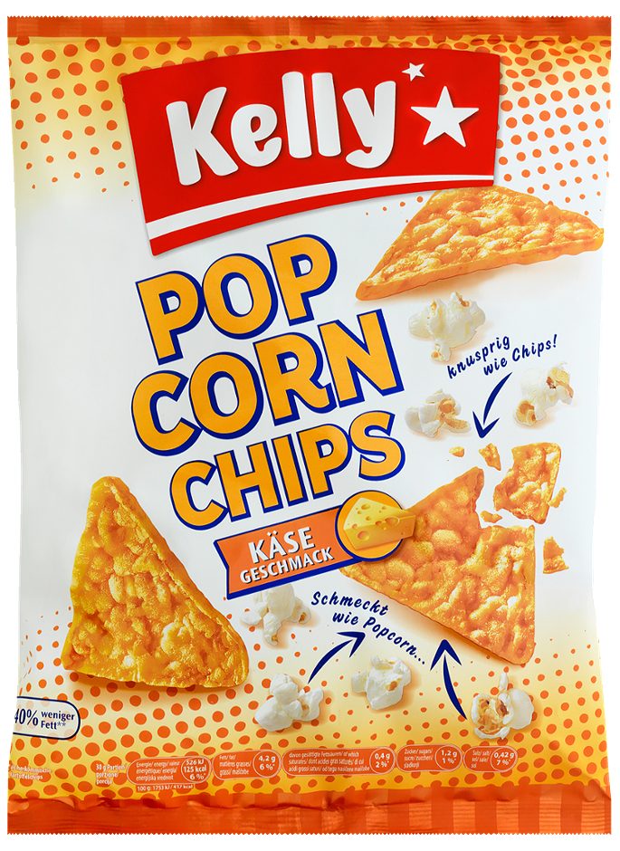 Kelly's Popcornchips Cheese Style 140 G