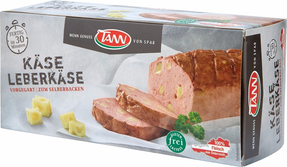 TANN Leberkäse vorgegart Käse 500 G