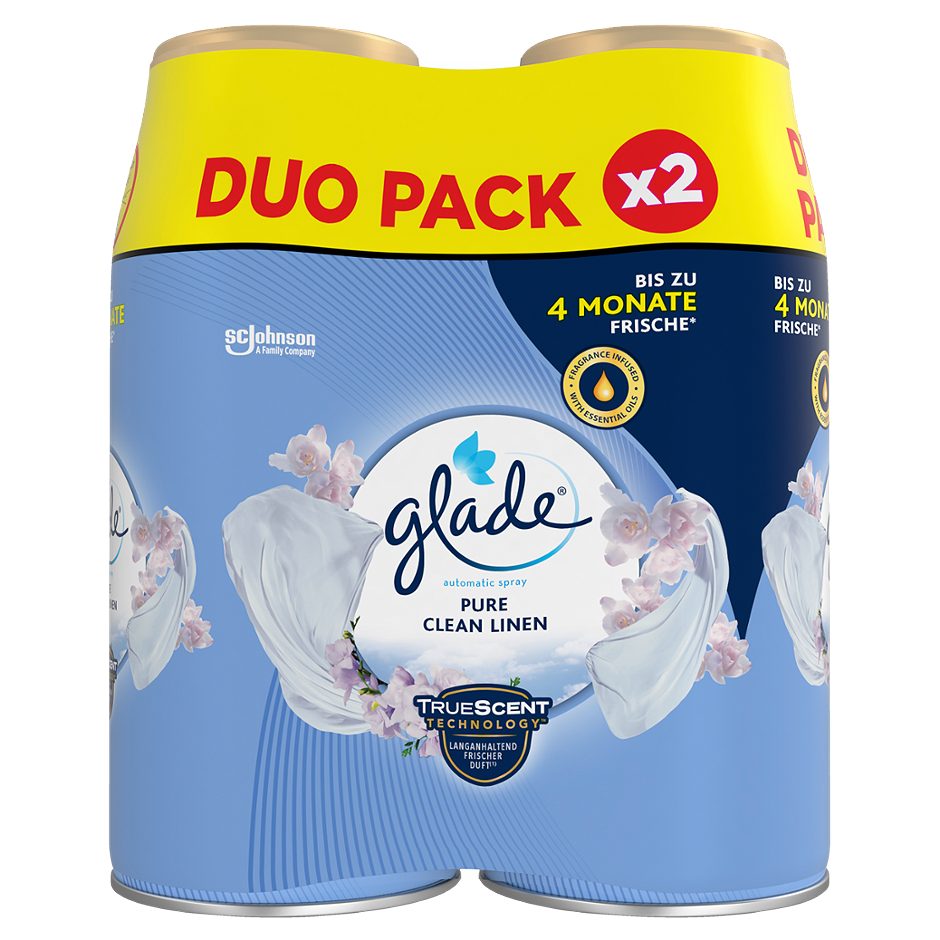 Glade automatic spray Lufterfrischer Nachfüller Pure Clean Linen 2 x 269ml