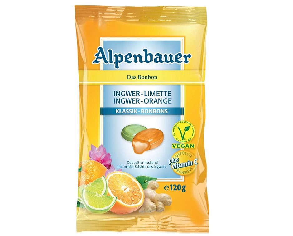 Alpenbauer Klassik-Bonbons Ingwer-Limette Ingwer-Orange 120 G