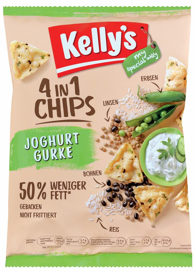 Kelly's 4 in 1 Chips Joghurt Gurke 70 G
