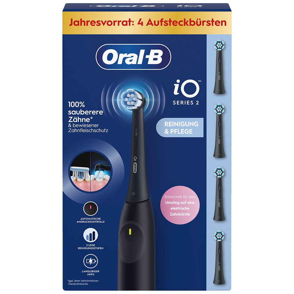 Oral-B iO2 Night Black Starter Pack elektrische Zahnbürste