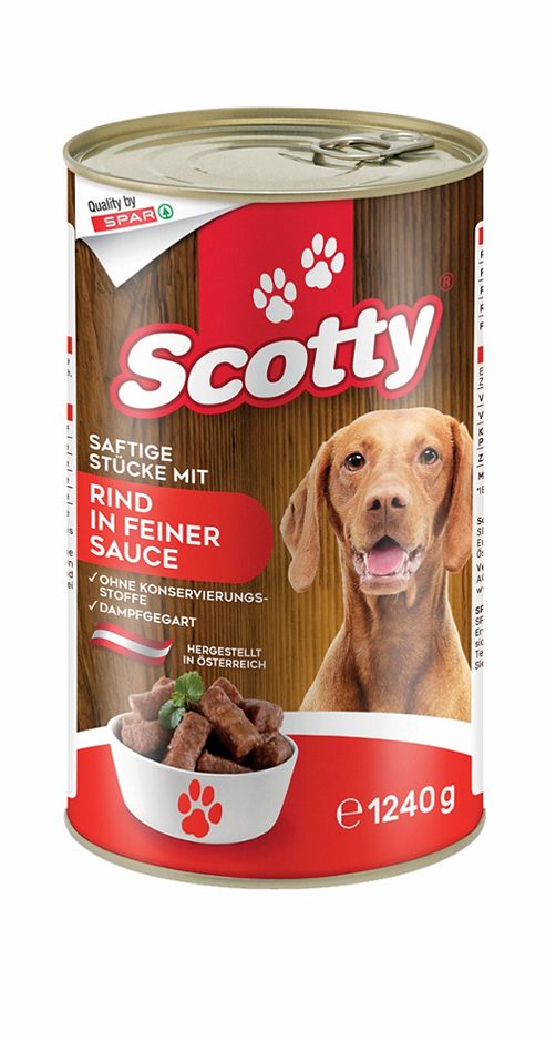 Scotty Hundenahrung mit Rind in feiner Sauce 1,24 KG