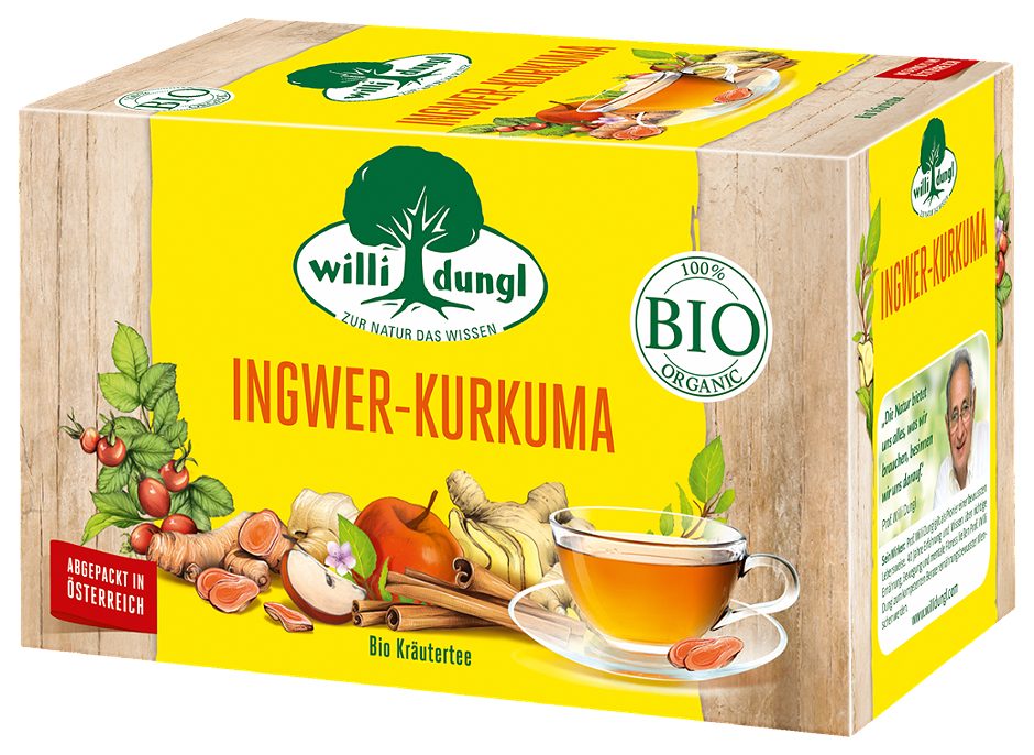 Willi Dungl Bio-Kräuterteemischung Ingwer & Kurkuma 20 Teebeutel 40 G