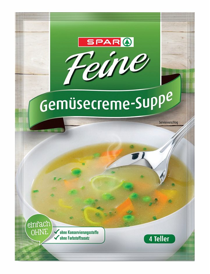 SPAR Feine Gemüsecreme-Suppe Gemüsecreme für 4 Teller