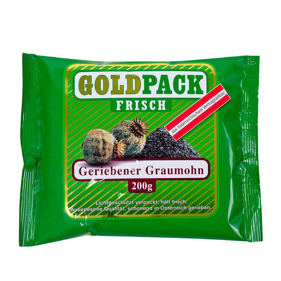 Goldpack Graumohn gerieben 200 G