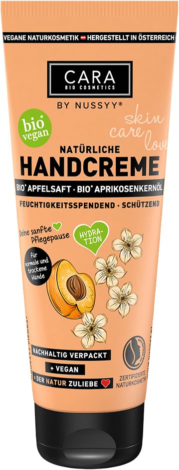 Nussyy CARA BIO COSMETICS Natürliche Handcreme Bio Apfelsaft/Aprikosenkernöl 75ml