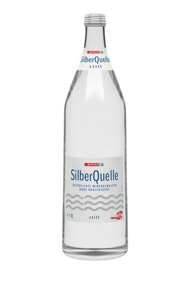 SPAR SilberQuelle Natürliches Mineralwasser still 1 L MEHRWEG