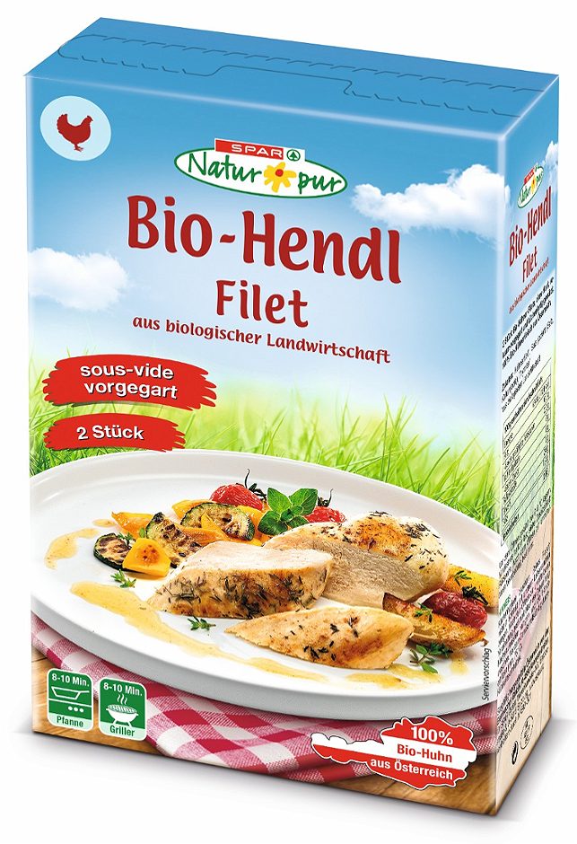 SPAR Natur*pur Bio-Hendl Filet sous-vide vorgegart 2 Filets 1 KG