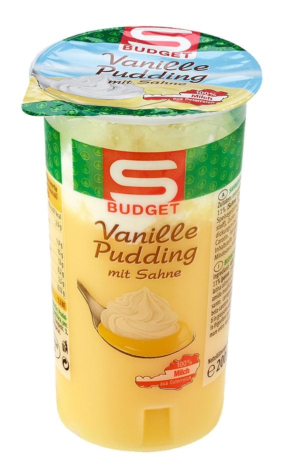 S-BUDGET Vanillepudding mit Sahne 200 G