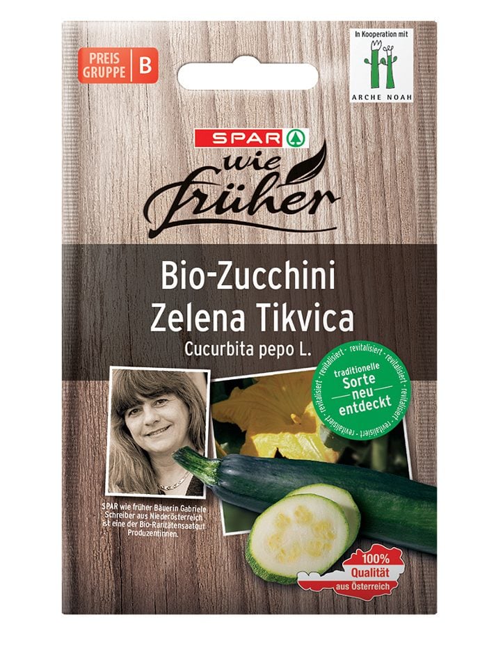 SPAR wie früher Saatgut Bio-Zucchini Zelena Tikvica