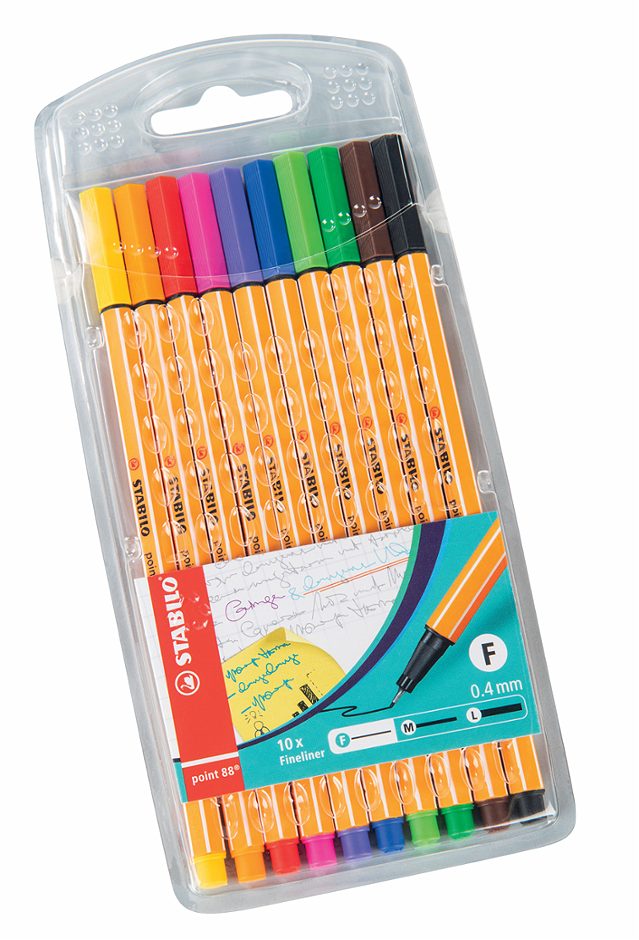 STABILO Fineliner Point 88 10 Farben