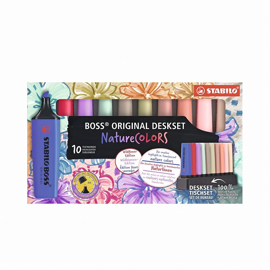 STABILO Textmarker Boss, Nature COLORS 10 Farben