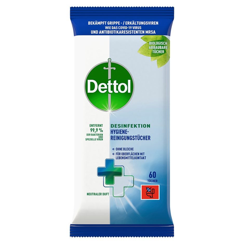Dettol Reinigungstücher Desinfektion 60 Stück