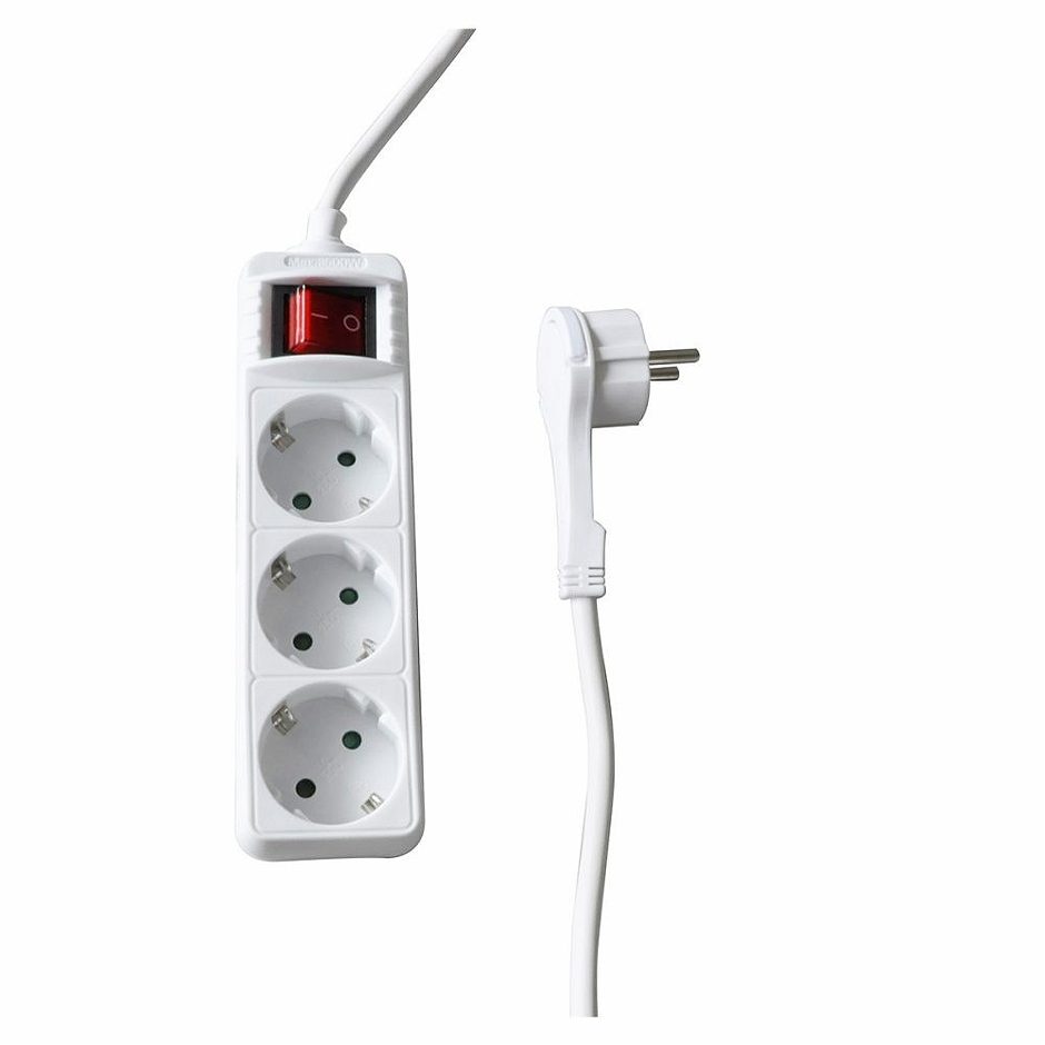 SIMPEX BASIC Tischsteckdose 3fach mit Schalter