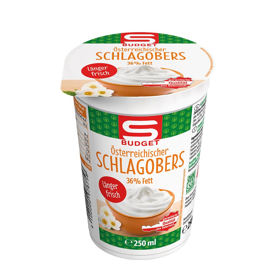 S-BUDGET Schlagobers 36% Fett 250 ML