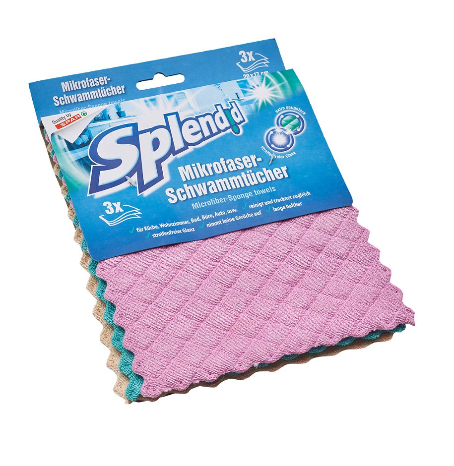 Splendid Schwammtücher aus Mikrofaser 3er-Set
