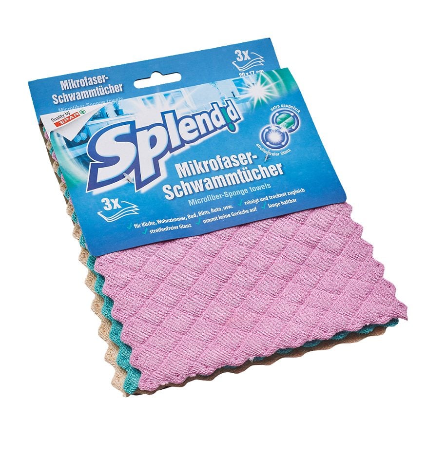 Splendid Schwammtücher aus Mikrofaser 3er-Set