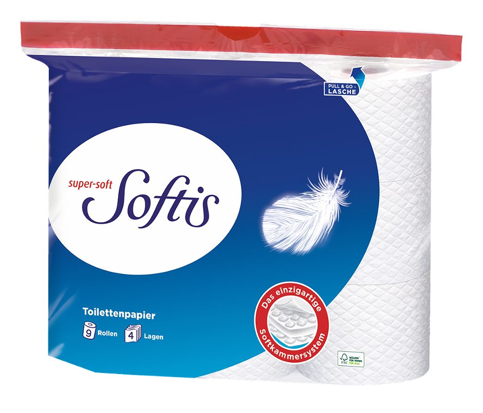 Softis Toilettenpapier super-soft 9 Rollen