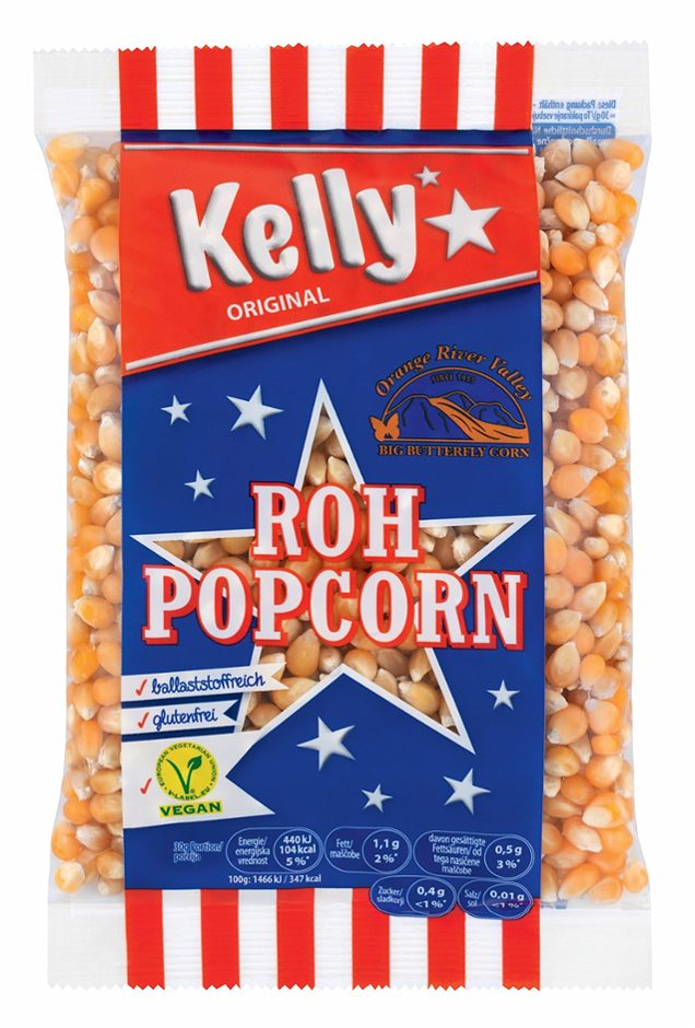 Kelly's Roh Popcorn 250 G
