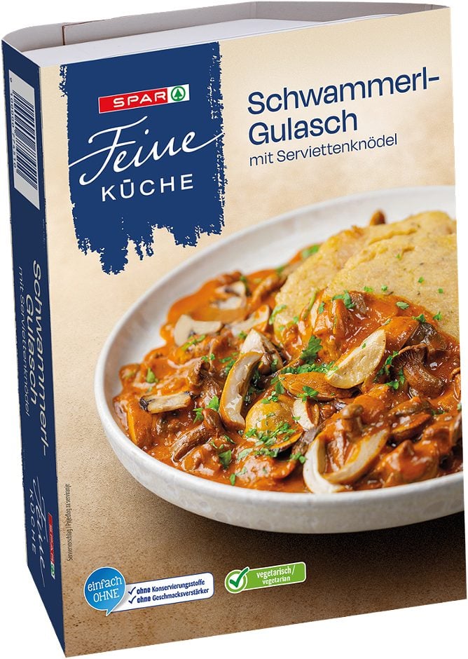 SPAR Feine Küche Schwammerl-Gulasch mit Serviettenknödel 330 G