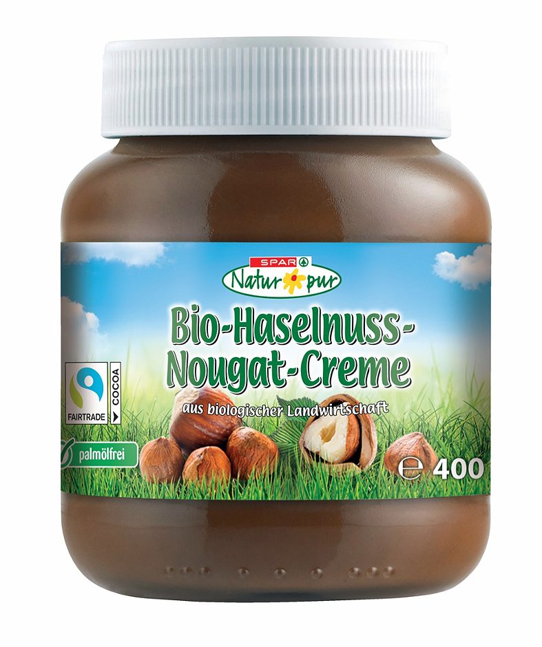 SPAR Natur*pur Bio-Haselnuss-Nougat-Creme 400 G