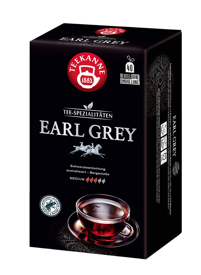 Teekanne Schwarzteemischung Earl Grey 40 Teebeutel