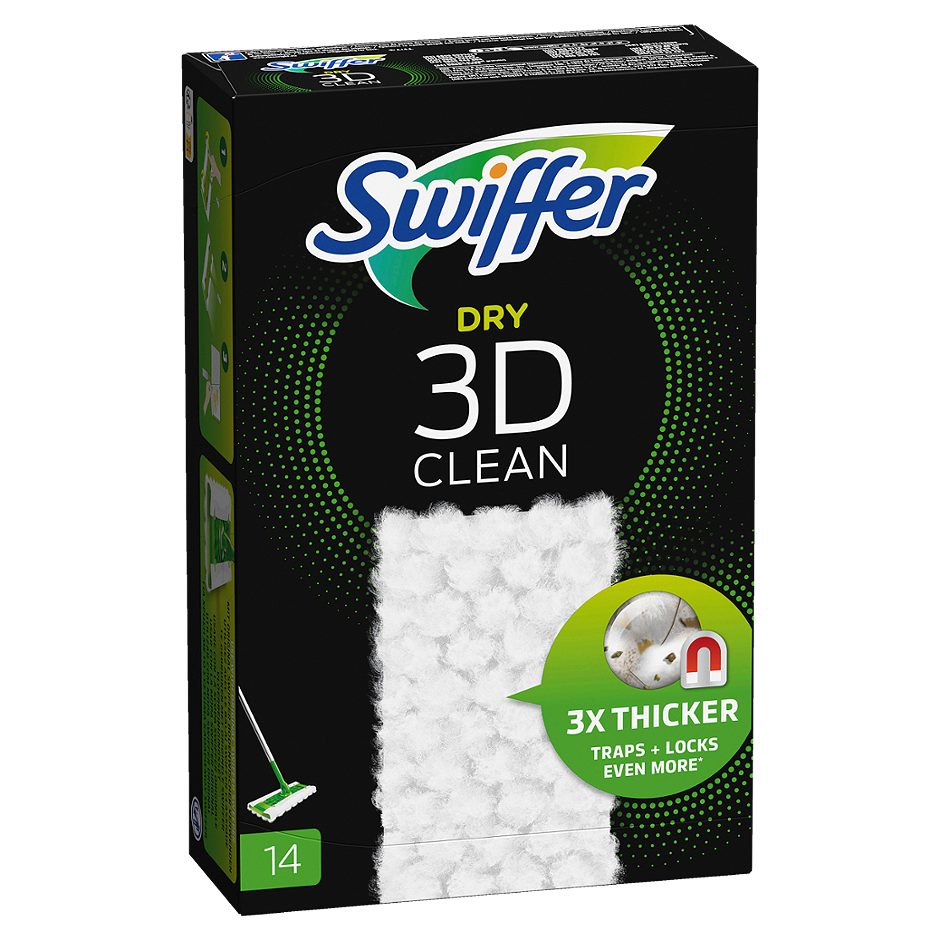 Swiffer Bodentuch trocken Nachfüllpackung 14 Stück 3D