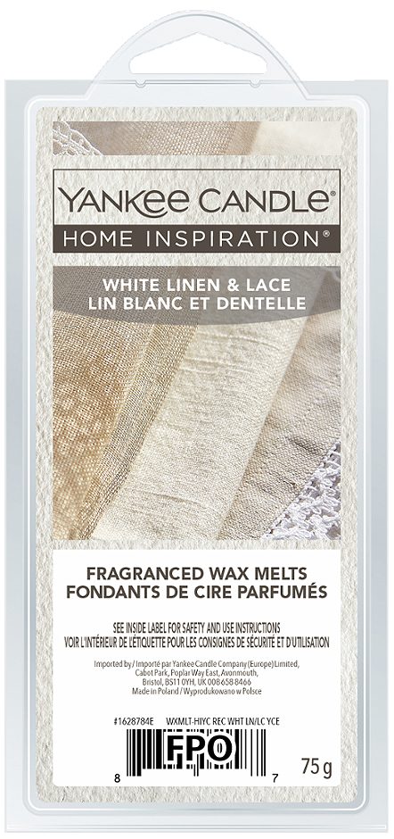 Yankee Candle Home Inspirations Wax Melt White Linen & Lace .