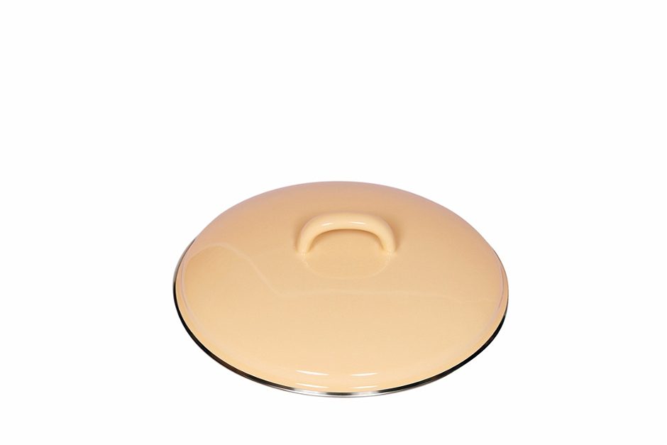 Riess Deckel Emaille Gelb 20  cm