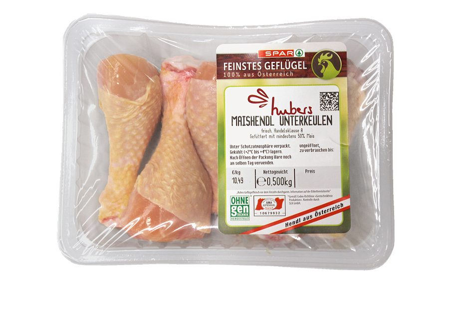 SPAR Feinstes Geflügel Maishendl Unterkeulen 500 G