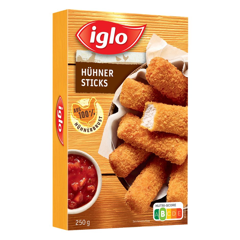 Iglo Hühner Sticks 10 Stück 250 G