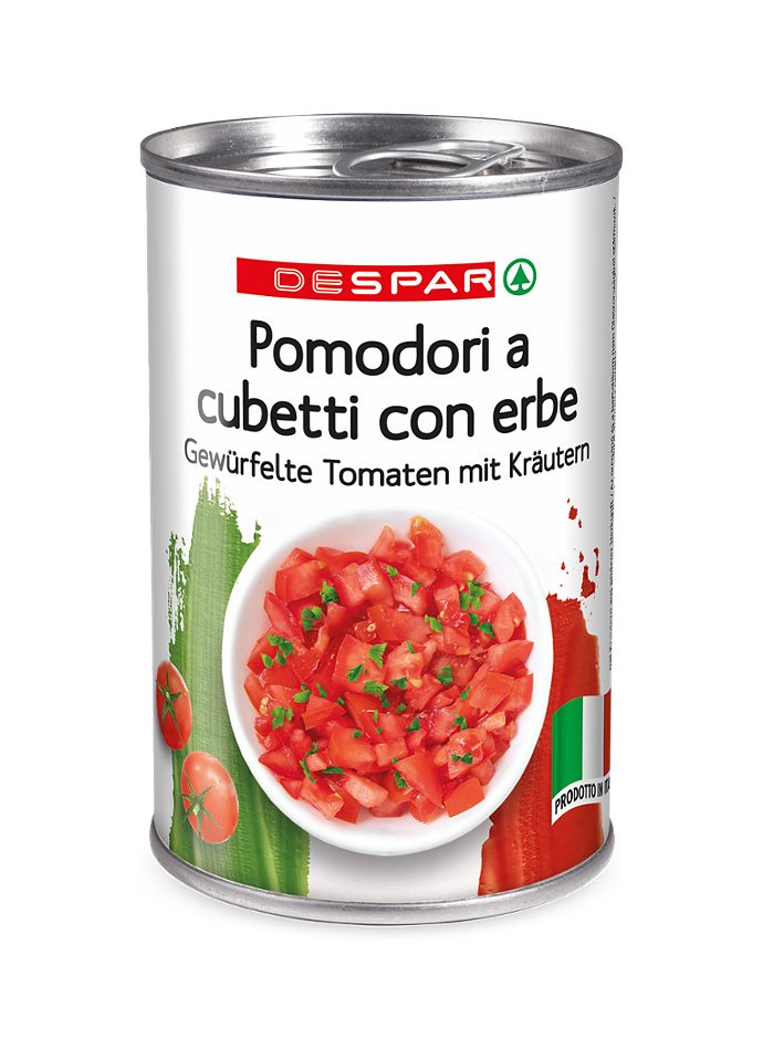 DESPAR Gewürfelte Tomaten mit Kräutern 400 G