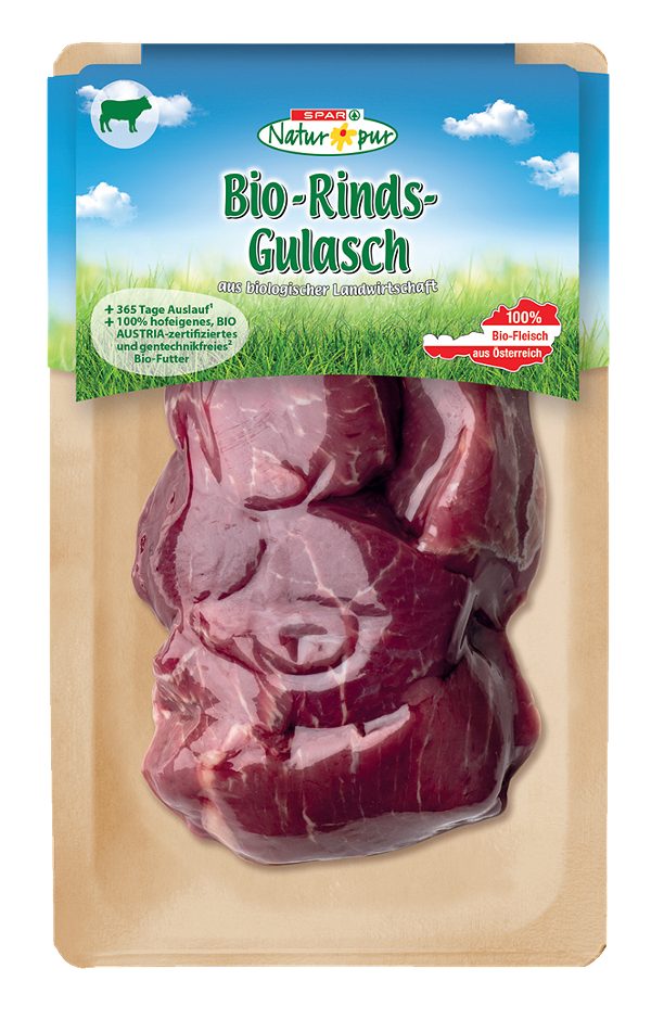 SPAR Natur*pur Bio-Rinds-Gulasch ca. 300g 1 KG